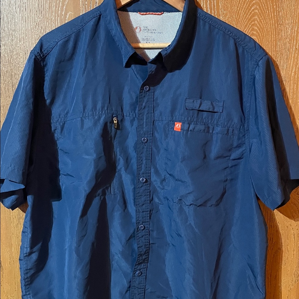 Casual Navy Button Down Shirt